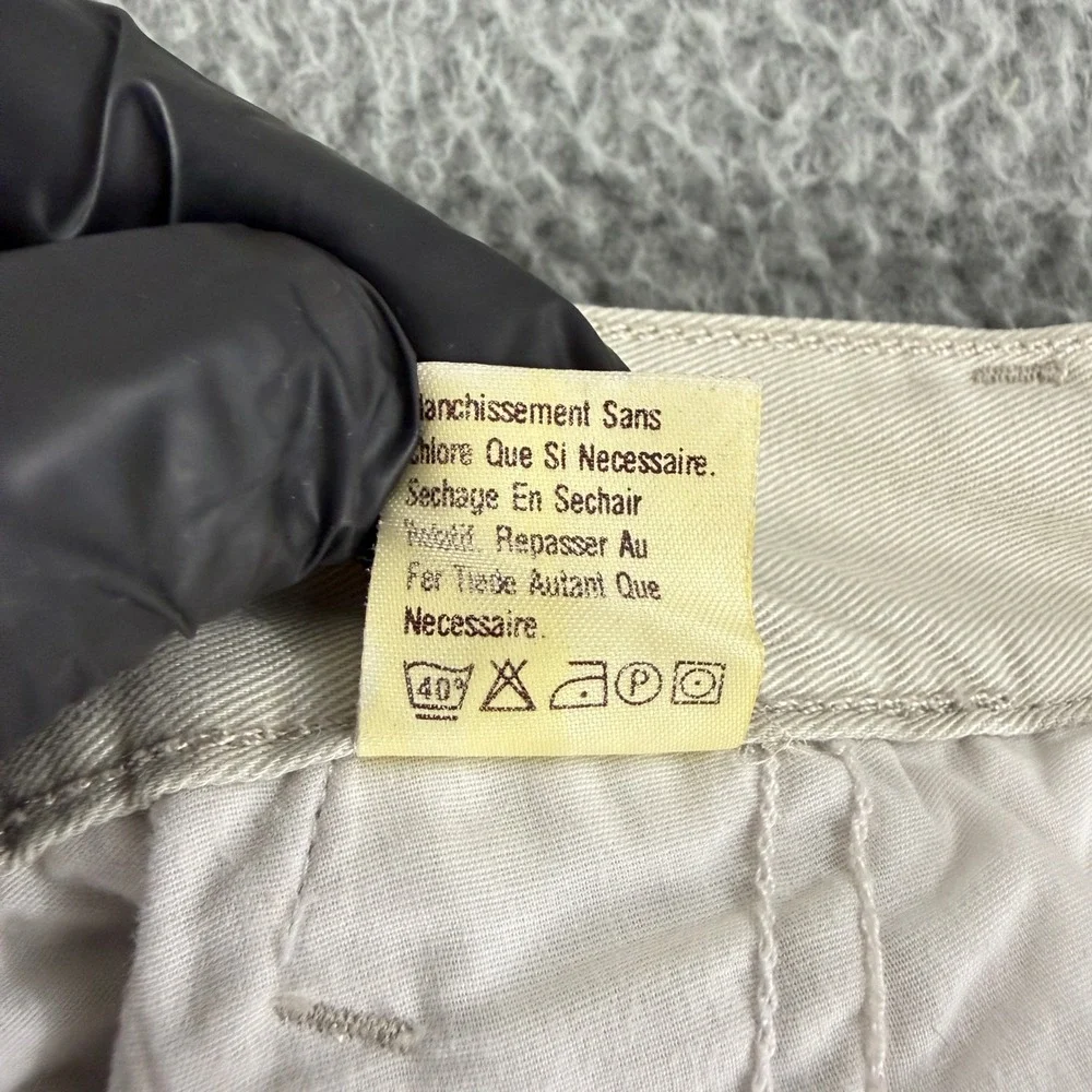 Vintage Moschino Chino Shorts Men's 33 Beige Cotton Twill Pleated Casual Khaki